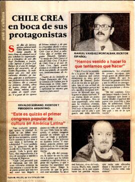 Chile Crea en boca de sus protagonistas.