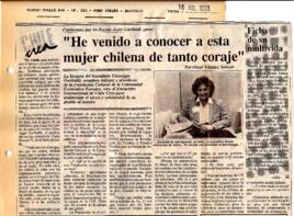 Celebremos que ha llegado Anita Garibaldi ¡pum! He venido a conocer a esta mujer chilena de tanto coraje.