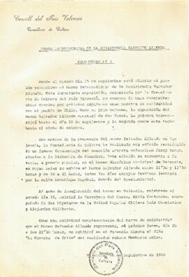 Tercer comunicado acerca de la exposición del Museo Internacional de la Resistencia Salvador Allende en Valencia.
