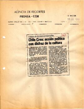 Chile Crea: acción política con disfraz de la cultura.