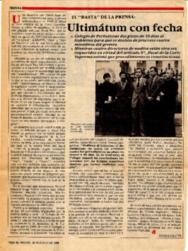 El basta de la prensa: Ultimátum con fecha.