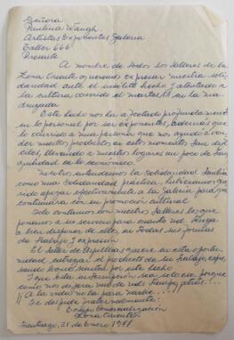 Carta a la Sra. Paulina Waugh...