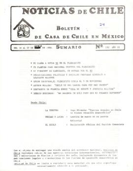 Noticias de Chile. N°192 Año IV. Del 16 al 22 de junio de 1988.