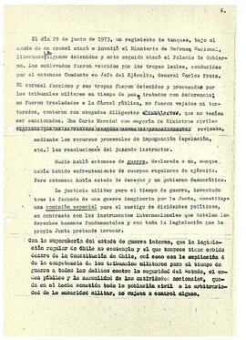 El carácter antijurídico de los procesos contra partidarios y simpatizantes del gobierno de la Unidad Popular (6)