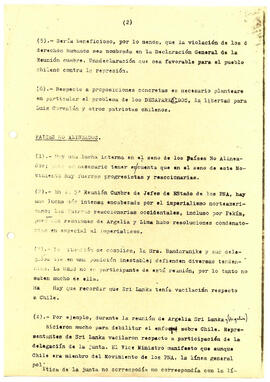 1.- La información entregada por los chilenos es muy útil pues como se está en etapa preparatoria de la XXXI Asamblea General de la ONU…. (2)