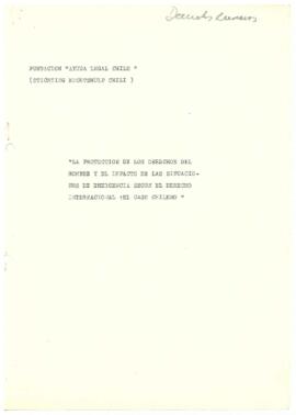 La protección de los derechos del hombre y el impacto de las situaciones de emergencia según el derecho internacional: el caso chileno