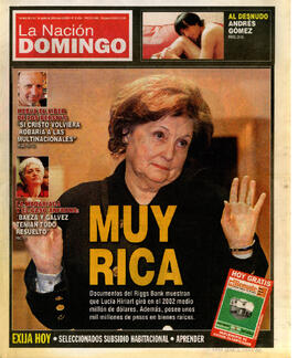 Muy rica: documentos del Riggs Bank muestran que lucía Hiriart giró en el 2002 medio millón de dólares. Además, posee unos mil millones de pesos en bienes raíces (1)