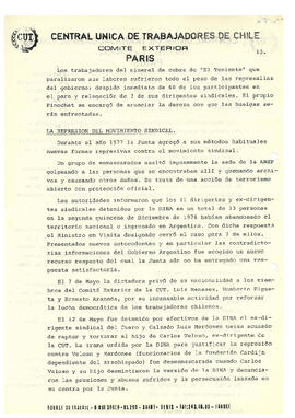 Documento del Comité Exterior a la quinta sesión de la Comisión Investigadora de los Crímenes de la Junta Fascista de Chile (10)
