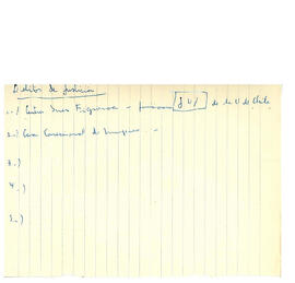Notas manuscritos de listados de responsables de violaciones o, los derechos humanos de acuerdo a la calificación delictual. (8)