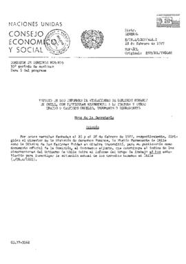Estudio de los informes de violaciones de derechos humanos en Chile, con particular referencia a la tortura y otros tratos o castigos crueles, inhumanos o degradantes (1)