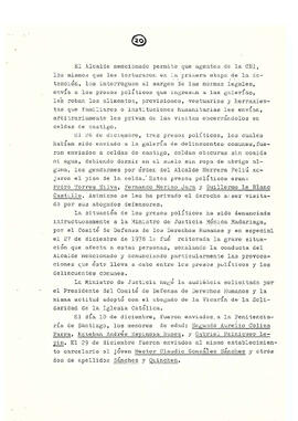 Memorándum acerca de las violaciones a los derechos humanos en Chile en diferentes campos de acción hasta el último año (22)