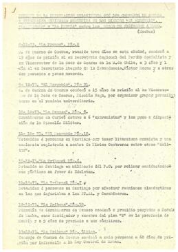 Resumen de la información relacionada con los Consejos de Guerra