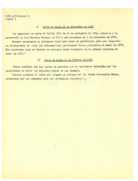 Información presentada por la Unión Mundial Democrata Cristiana en carta fechada el 20 de diciembre de 1974 y el 11 de febrero de 1975 (2)