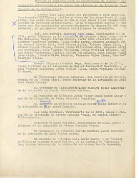 ¿Poqué el Gobierno está en condiciones de entregar una respuesta aclaratoria a los casos que figuran en la lista de la Vicaría de la Solidaridad? (1)