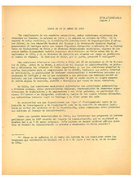 Información presentada por la Oficina Internacional del Trabajo en cartas de 5 de diciembre de 1974 (original inglés) y 29 de enero de 1975 (original español) (3)