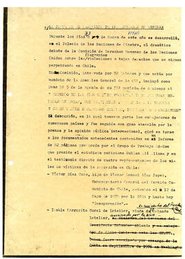 Comisión de derechos humanos de la Naciones Unidas: ¡La más enérgica condena al régimen de Augusto Pinochet! (2)