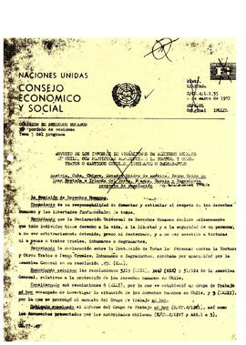 Comisión de derechos humanos de la Naciones Unidas: ¡La más enérgica condena al régimen de Augusto Pinochet! (5)