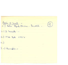 Notas manuscritos de listados de responsables de violaciones o, los derechos humanos de acuerdo a la calificación delictual. (31)