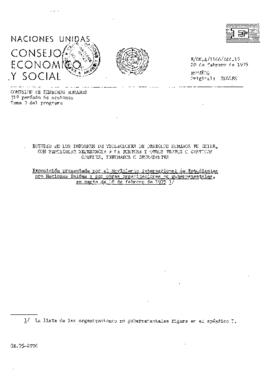 Estudio de los informes de violaciones de derechos humanos en Chile, con particular referencia a la tortura y otros tratos o castigos crueles, inhumanos o degradantes (1)