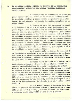 Antecedentes sobre el incremento de la dependencia económica de Chile debido a la política de la oligarquía financiera (2)