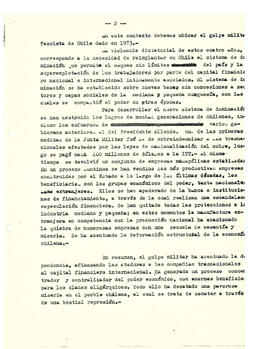 Antecedentes sobre el incremento de la dependencia económica de Chile debido a la política de la oligarquía financiera (3)