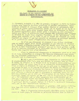 Plebiscite de Pinochet. Une farce et une nouvelle violation des droits de l'homme et des conventions internationals. (1)