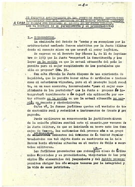 El carácter antijurídico de los procesos contra partidarios y simpatizantes del gobierno de la Unidad Popular (1)