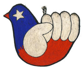 Lanigrafía bandera chilena