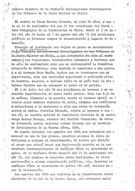 Señores miembros de la Comisión Internacional Investigadora de los Crímenes de la Junta Militar en Chile. (1)