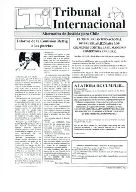 Tribunal Internacional, alternativa de justicia para Chile. Informe de la Comisión Rettig a las puertas [Boletín]