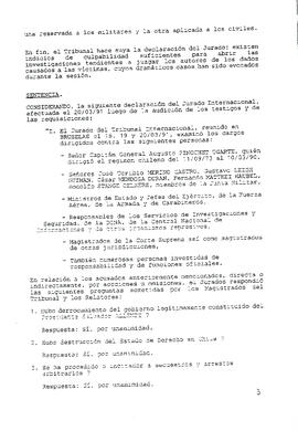 Ciudadano presidente, tenemos a bien remitir a ud. La sentencia del Tribunal Internacional pronunciada por su magistratura… (5)