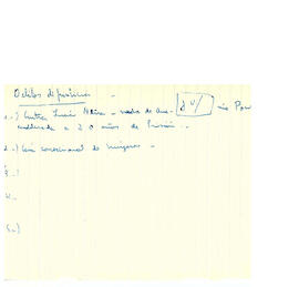 Notas manuscritos de listados de responsables de violaciones o, los derechos humanos de acuerdo a la calificación delictual. (9)