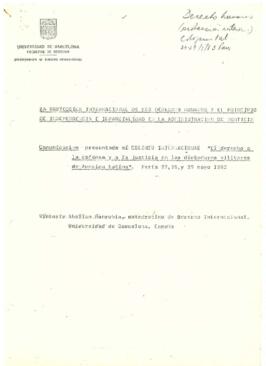 La protección internacional de los derechos humanos y el principio de independencia e imparcialidad en la administración de justicia