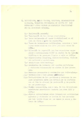 Memorándum acerca de las violaciones a los derechos humanos en Chile en diferentes campos de acción hasta el último año (2)