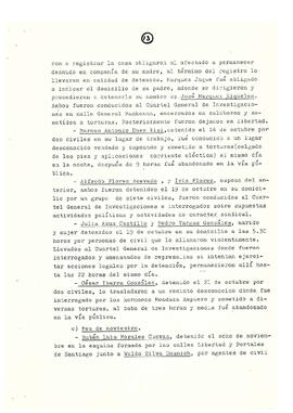 Memorándum acerca de las violaciones a los derechos humanos en Chile en diferentes campos de acción hasta el último año (15)