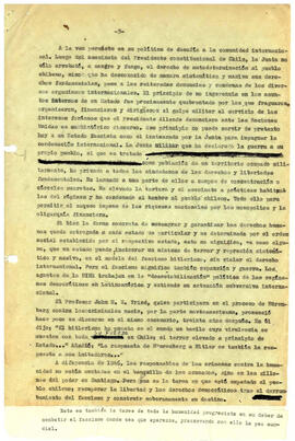 La violación flagrante y masiva de los derechos humanos en Chile: un desafío a la comunidad internacional. (5)