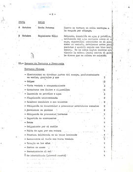 Relación de los torturados y tipos de torturas, en la etapa del 11 de septiembre hasta aproximadamente fines de octubre del 73. (2)