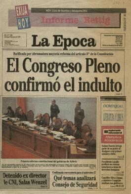 Ratificada por abrumadora mayoría reforma del artículo 9 de la Constitución: El Congreso Pleno confirmó el indulto
