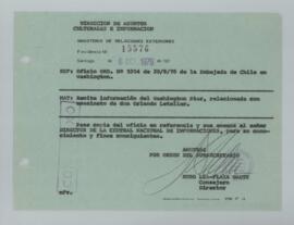 [Memorandum N° 15576 - Ministerio de Relaciones Exteriores - Dirección de Asuntos Culturales e Información]