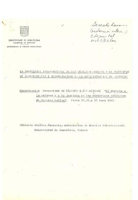 La protección internacional de los derechos humanos y el principio de independencia e imparcialidad en la administración de justicia (1)