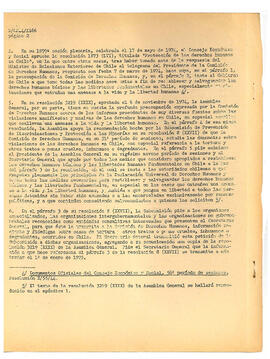Estudio de los informes de violaciones de derechos humanos en Chile, con particular referencia a la tortura y otros tratos o castigos crueles, inhumanos o degradantes (resolución 8 (XXVII) de la subcomisión de prevención de discriminaciones y protección..