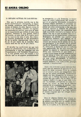 El cobre de Chile es ahora chileno: discurso del presidente Allende en el día de la dignidad nacional (18)