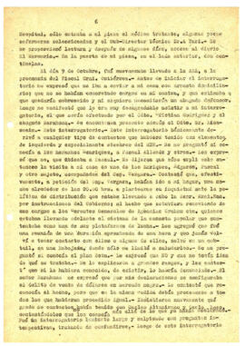 Texto in extenso del manuscrito dejado por el Gral. Bachelet sobre su detención, los interrogatorios, las calumnias y las torturas a que fue sometido entre el 11.9.73 y el 12.12.73. (7)
