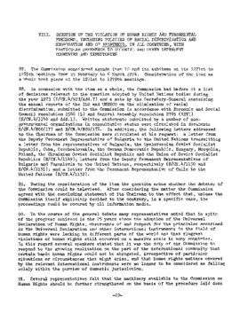 Question of the violation of human rights and fundamental freedoms, including policies of racial discrimination and segregation and of apartheid, in all countries, with particular reference to colonial and other dependent countries and territories (1)