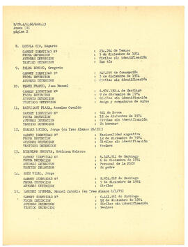 Información presentada por la Unión Mundial Democrata Cristiana en carta fechada el 20 de diciembre de 1974 y el 11 de febrero de 1975 (11)