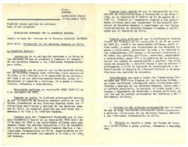 Resolución aprobada por la Asamblea General. Comisión internacional investigadora de los Crímenes de la junta militar en Chile (2)