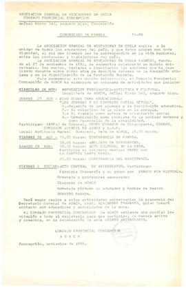 Comunicado de prensa