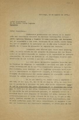 Recurso de amparo presentado a favor de Jaime Castillo y Eugenio Velasco