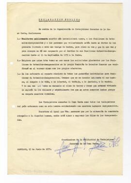 Declaración Pública