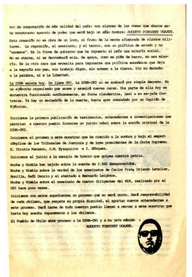 Chile Acusa. Cuaderno n°1 que el pueblo de Chile sigue contra el jefe supremo de la DINA-CNI Agusto Pinochet Ugarte (4)